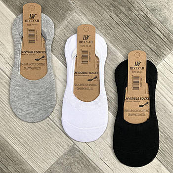 Підслідники чоловічі бавовна Шугуан з силіконовою п'ятою, 40-45 розмір, асорті, 9852