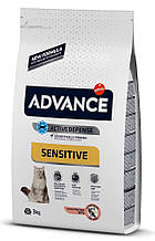 Сухий корм ADVANCE Salmon Sensitive для кішок з чутливим травленням 3 кг