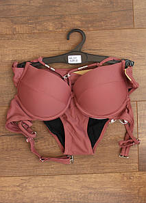 Оптом купальник жіночий 38-46р. №14-73 Пудровий