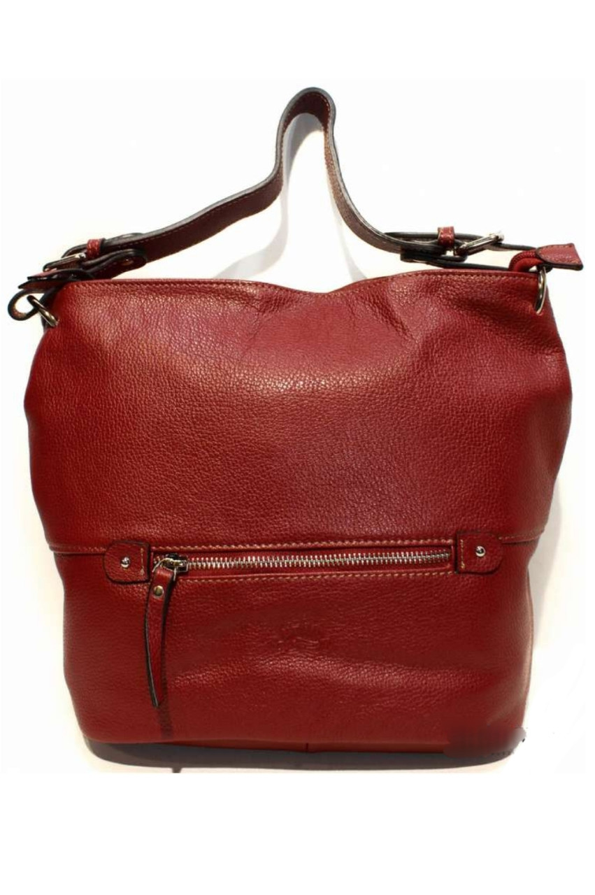 Жіноча сумочка шкіряна брендова повсякденна повсякденна бордового кольору