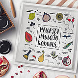 Дерев'яний піднос Дім там, де можна їсти в ліжечку подарунок, фото 4