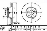 Диск тормозной задний d=294mm VW T5 1.9/2.5TDI 03- MEYLE 115 523 1055