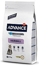 Сухий корм ADVANCE Hairball з індичкою для домашніх котів і кішок 1,5 кг