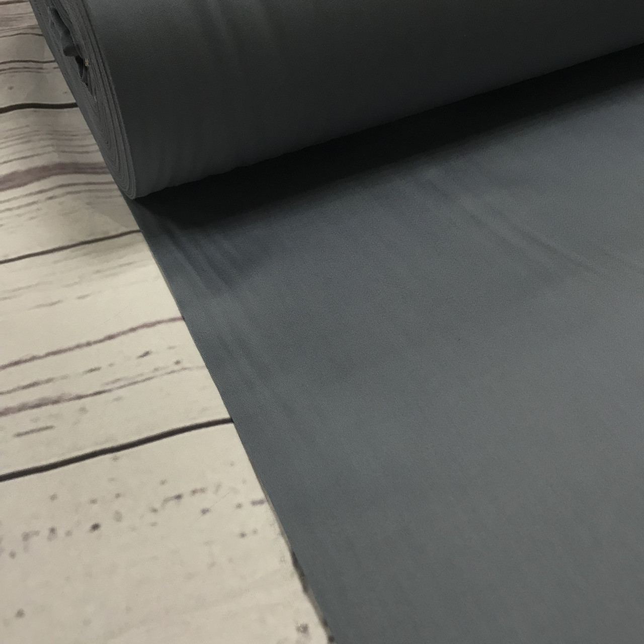 ВІДРЕЗ (1,1*2,4) Тканина сатин антрацит однотонна (ТУРЦІЯ шир. 2,4 м) (SAT-N-0038), фото 1