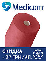 Одноразовая простынь в рулоне красная MEDICOM Standart 25г/м.кв 80 х 100