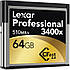 Карта пам' яті Lexar Professional 64GB 3400x CFast 2.0 Compact Flash, фото 3
