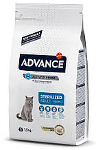 Сухий корм ADVANCE Sterilized для стерилізованих котів і кішок 1,5 кг з індичкою