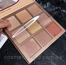 Палітра тіней і хайлайтерів 9 кольорів (2 мат + 7шиммер) Febble Higlighter&Setting Powder palette 34 гр розпродажу, фото 2