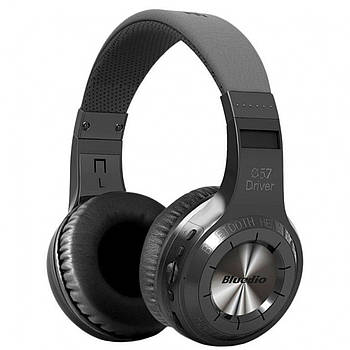 Стерео bluetooth гарнітура Bluedio H+ Black навушники з мікрофоном бездротова USB microSD FM-радіо шт.