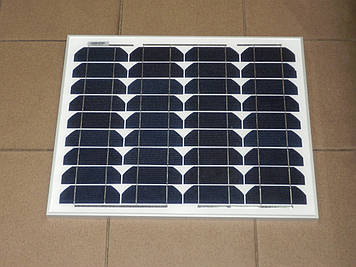 Сонячна панель монокристаллическая HQ-solar HQ025M-30W 12v (25,1 V 1,51 A)