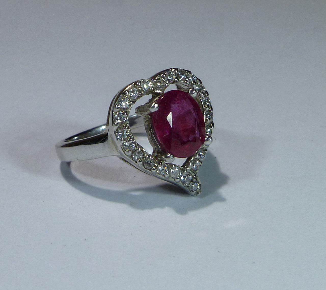 Кольцо с натуральным розовым рубином 1.79 ct Сердечко Размер 17 - фото 4 - id-p375431287