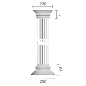 Пілястра з гіпсу, гіпсова пілястра ка-4