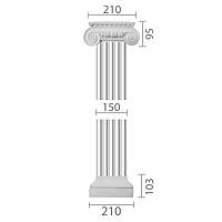 Пилястра из гипса, гипсовая пилястра ка-41