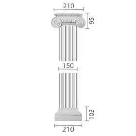 Пілястра з гіпсу, гіпсова пілястра ка-41