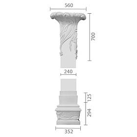 Пілястра з гіпсу, гіпсова пілястра ка-46