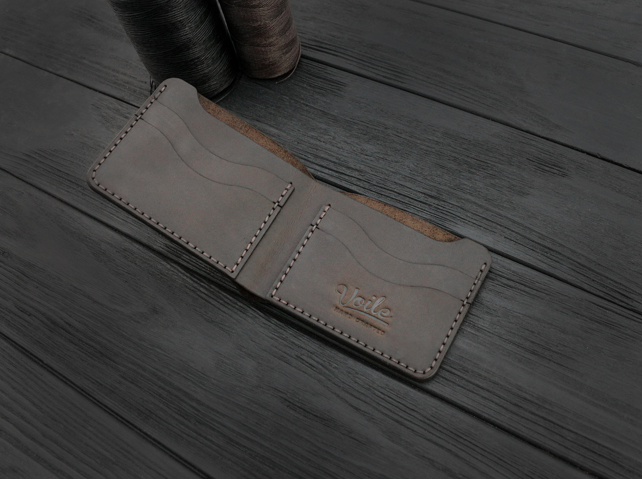 Чоловічий шкіряний гаманець ручної роботи VOILE mw10-brn