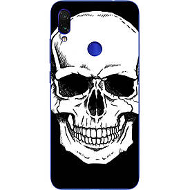 Чохол силіконовий з картинкою для Xiaomi Redmi 7 Білий череп