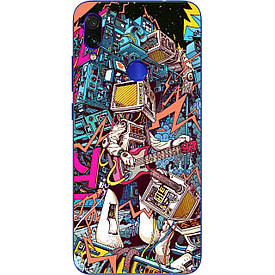 Чохол силіконовий з картинкою для Xiaomi Redmi 7 Робот з гітарою