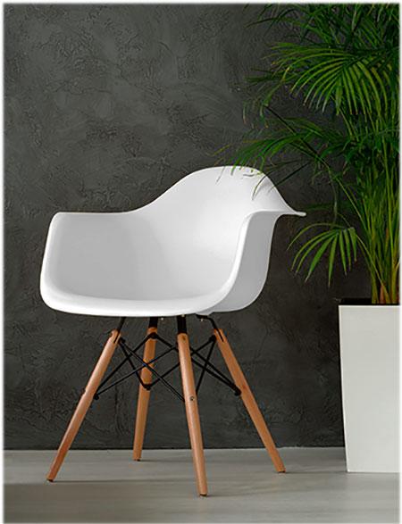 Кресло Mondi DS-928 Eames DAW Armchair белый, деревянные ноги, дизайн Charles & Ray Eames - фото 4 - id-p674662824