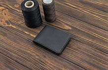 Чоловічий шкіряний гаманець ручної роботи VOILE mw10-blk, фото 2