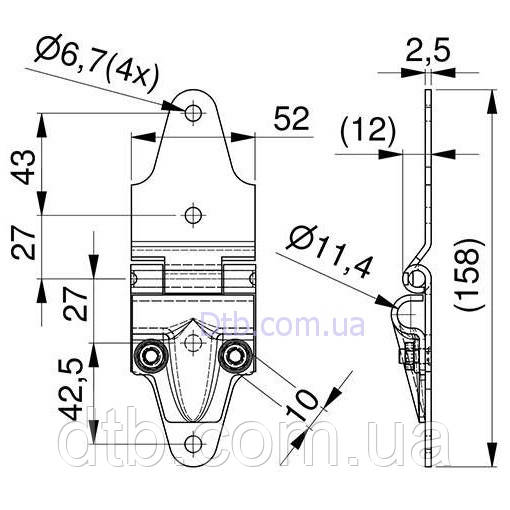 Кріплення ролика воріт автомобільних Петля для воріт, ролет з кріпленням ролика