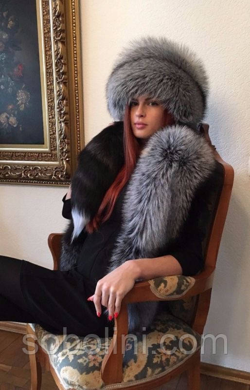Шапка з чорнобурки під замовлення, фото 1