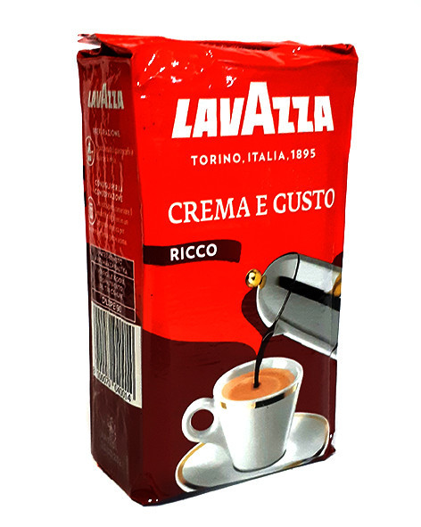 Кава мелена Lavazza Crema e Gusto Ricco 250 г у кольоровому пакованні