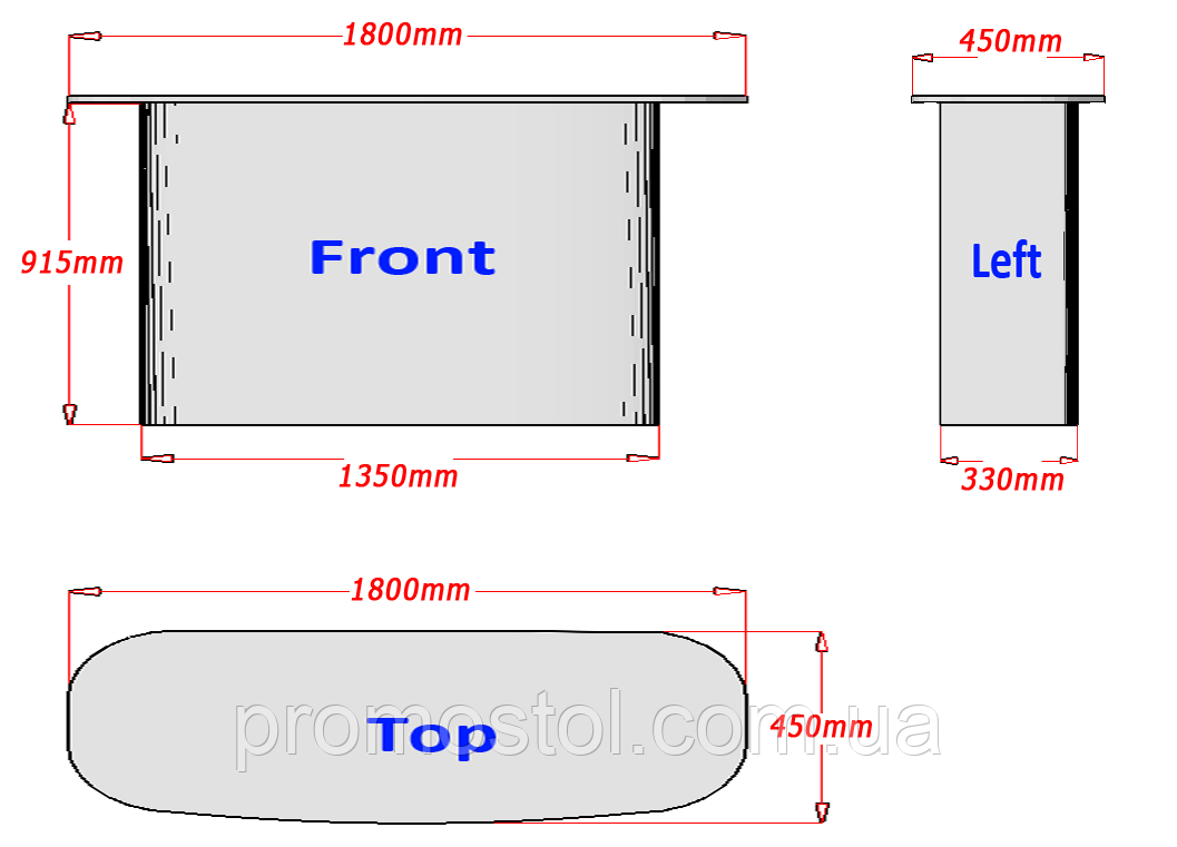 Промо стол ресепшн 180 CМ банер - фото 6 - id-p963445158