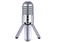 Мікрофон Samson USB конденсаторний з аудіо виходом для навушників Сріблястий