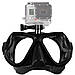 Набір для плавання маска з трубкою з кріпленням для камери, для дайвінгу та снорклінгу Scuba M1800 Чорна, фото 2