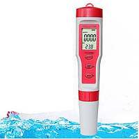 Комбінований вологозахищений TDS/рН/ЄС/Temp метр EZ9908 з термометром, змінним електродом, АТС