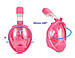 Дитяча повнолицева маска для плавання Easy Breath II generation (маска на все обличчя)  рожева, фото 6