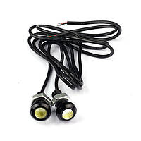 Точкові денні ходові вогні DRL-02 1.5W 100LM 6000 K 18mm орлине око Синій