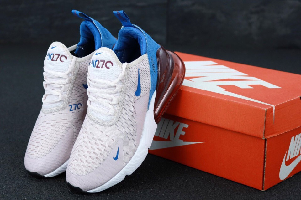 Женские кроссовки Nike Air Max 270 pink blue стильные Найк Аир Макс ...