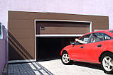 Гаражні секційні ворота ALUTECH TREND. Розмір 5375х2750 мм. Колір коричневий RAL 8014. S-гофр, фото 8