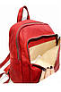 Жіночий рюкзак з натуральної шкіри Katana міський Молодіжний повсякденний червоного кольору, фото 3
