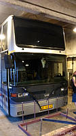 Производство и замена лобового стекла триплекс на автобусе Van Hool Eos 100  в Никополе (Украина). 6
