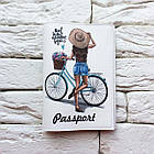 Обкладинка на паспорт Дівчинка з велосипедом, фото 2
