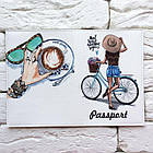 Обкладинка на паспорт Дівчинка з велосипедом, фото 3