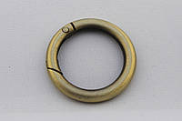 Кольцо-Карабин, внутренний диаметр - 30 мм, толщина - 5 мм, цвет - антик, артикул СК 5133