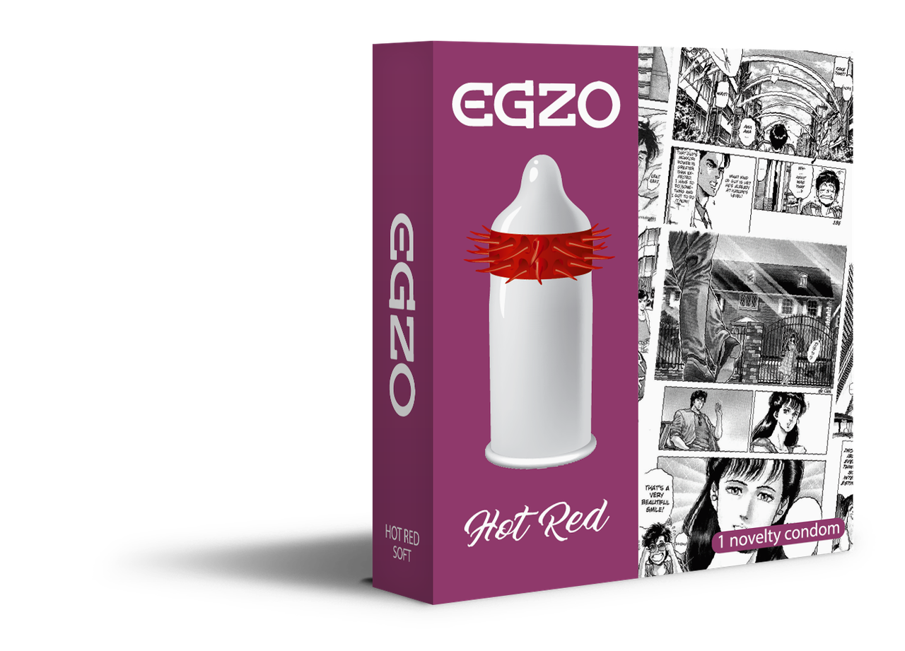 Насадка латексна стимулююча одноразова EGZO "Cocke Friend" Red Hot 1 шт, фото 1