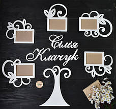 Настінні композиції з фоторамок і слів