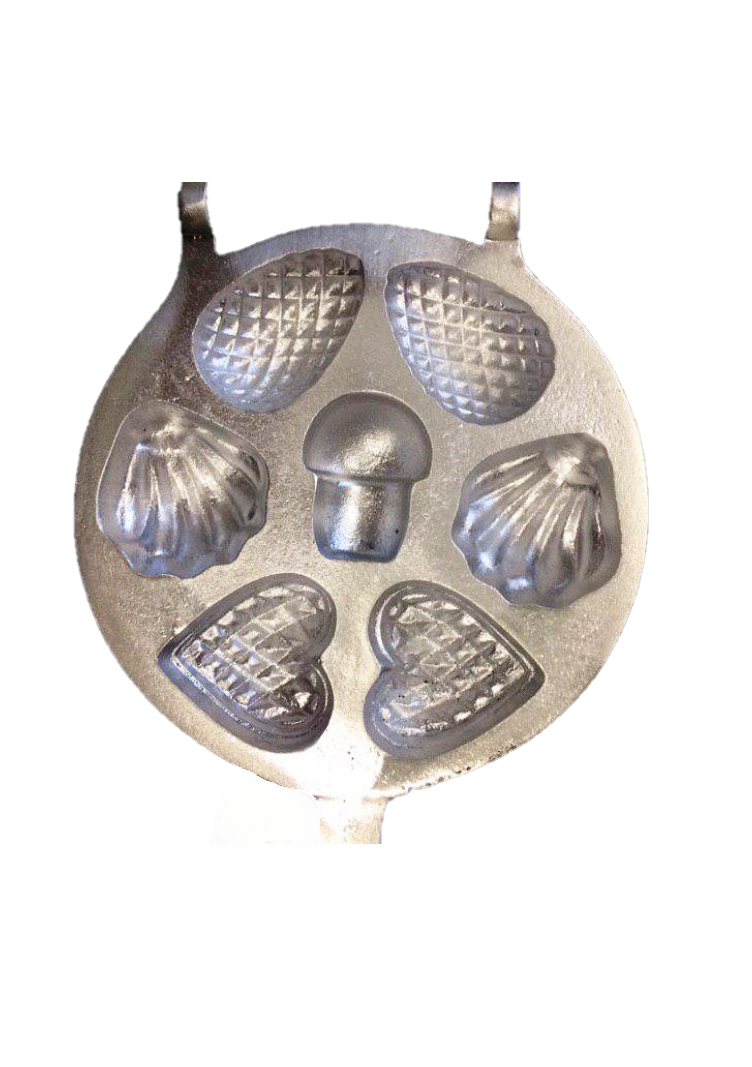 Форма для випікання печива "Асорти шишки/серця" на 7 виробів, фото 1