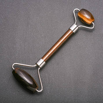 Масажер з натурального каменю Тигрове око L-14см