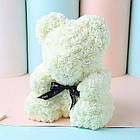 [ОПТ] Ведмедик з 3D троянд 40см в Коробці (Рожевий), фото 8