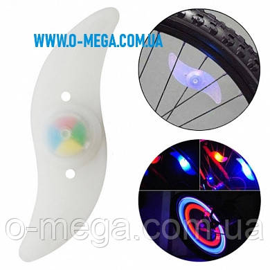 Фонарь велосипедный YY-601/YC-018, 7 цветов, 1 LED, RGB, 3 режима, 1xCR2032 - фото 1 - id-p963829470