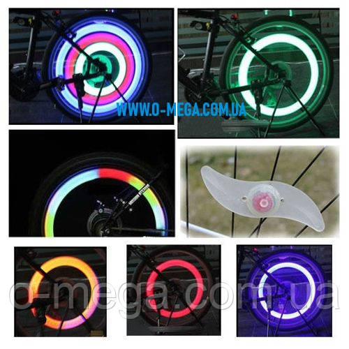 Фонарь велосипедный YY-601/YC-018, 7 цветов, 1 LED, RGB, 3 режима, 1xCR2032 - фото 3 - id-p963829470