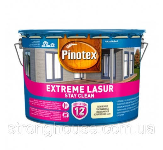 Pinotex Extreme Lasur 10 л — самоочисний лазурний деревозахисний засіб Пінотекс екстрим лазур