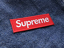 Нашивка Supreme 80x26 мм червоний, фото 4