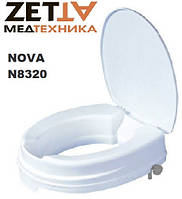 Сидіння туалетне для інвалідів NOVA N8320 високе з кришкою в Дніпрі